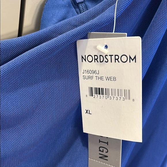 Elegant Blue One-Shoulder Dress - Picture 2 of 4